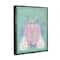 Stupell Industries Vintage Pastel Holiday Reindeer Framed Floater Canvas Wall Art